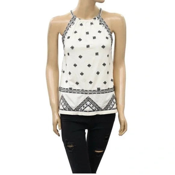 Anthropologie White and Black Tank Top - Picture 4 of 6